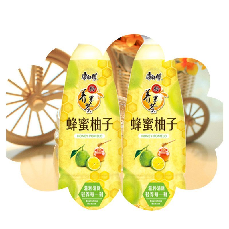 康师傅 轻养果荟 蜂蜜柚子500ml*15瓶 箱装 果味饮品