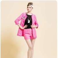 茵佳妮OL气质简约小香风修身<em>时装</em>裤<em>毛呢</em>裤短