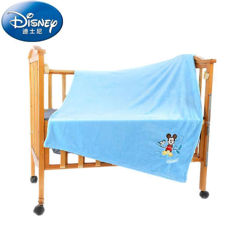 Disney 迪士尼 萌萌宝贝美好风景米奇盖毯DK80635H 蓝 95×120cm