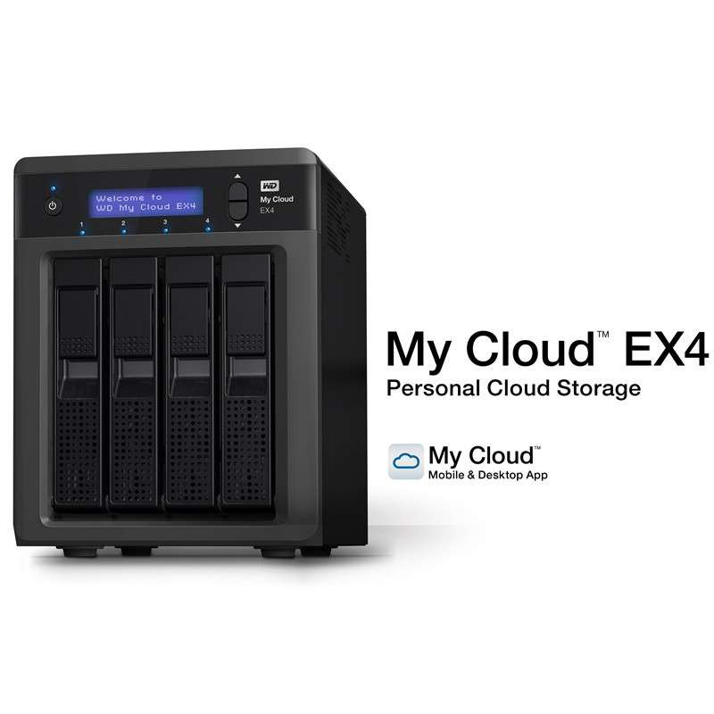 西部数据（WD） My Cloud Ex4系列云存储 无盘机柜 WDBWWD0000NBK-SESN