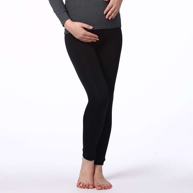 亚洲妈妈冬款孕妇装孕妇打底裤加绒保暖可调节裤子 CK12901 黑色 M(165/88A)
