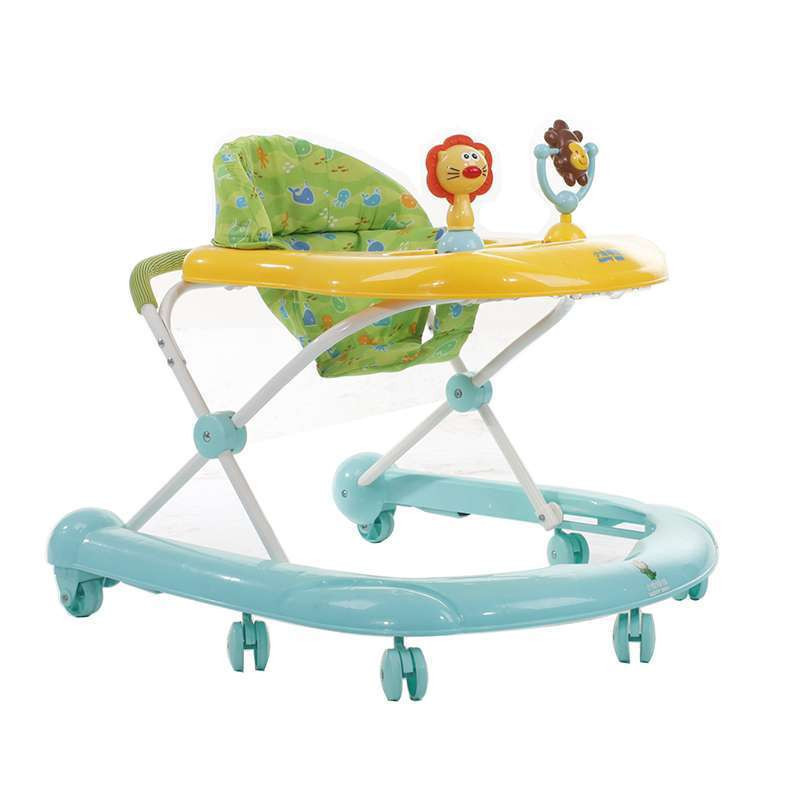 小龙哈彼Happydino多功能玩具婴儿学步车可折叠助步车蓝色U型底圈LXB180-W-H368BY