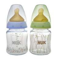 nuk 奶瓶 德国NUK宽口径耐高温玻璃彩色婴儿