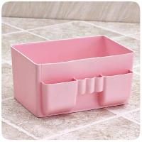 绿盒子 清新粉嫩纯色大容量塑料韩国桌面收纳