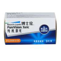 博士伦纯视散光月抛隐形眼镜3片装平光【报价