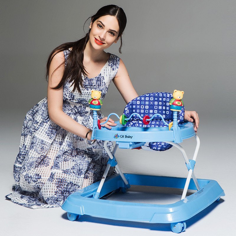CHBABY婴儿学步车多功能防侧翻折叠宝宝学步车A101A 蓝色