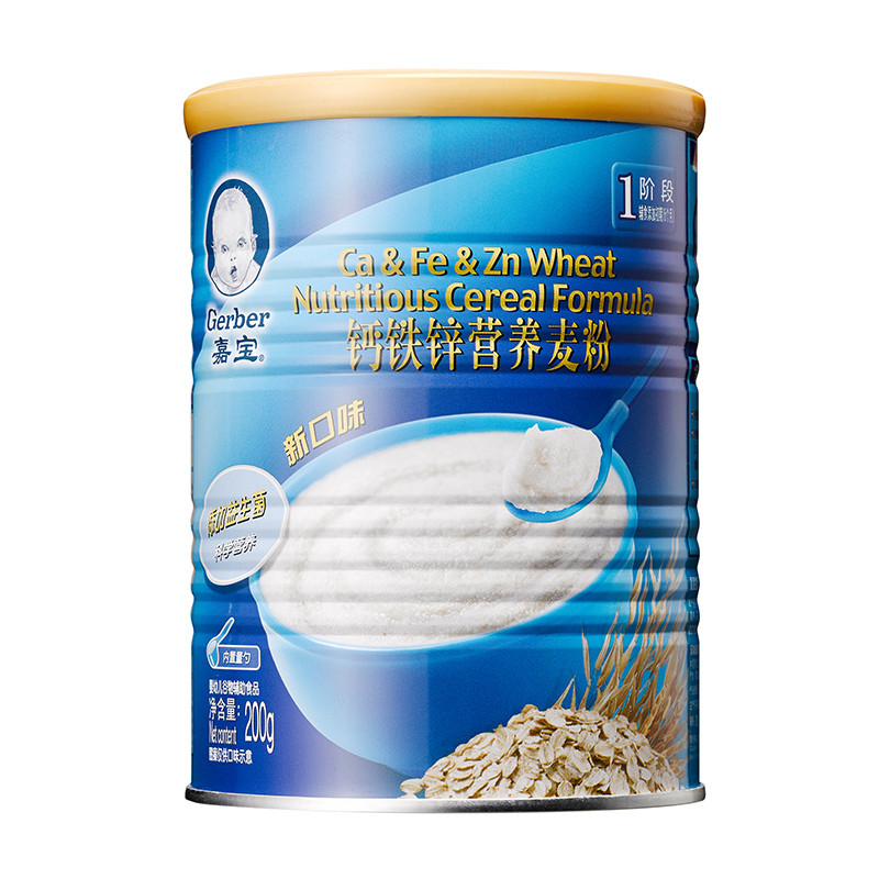 嘉宝(GERBER)钙铁锌营养麦粉200g