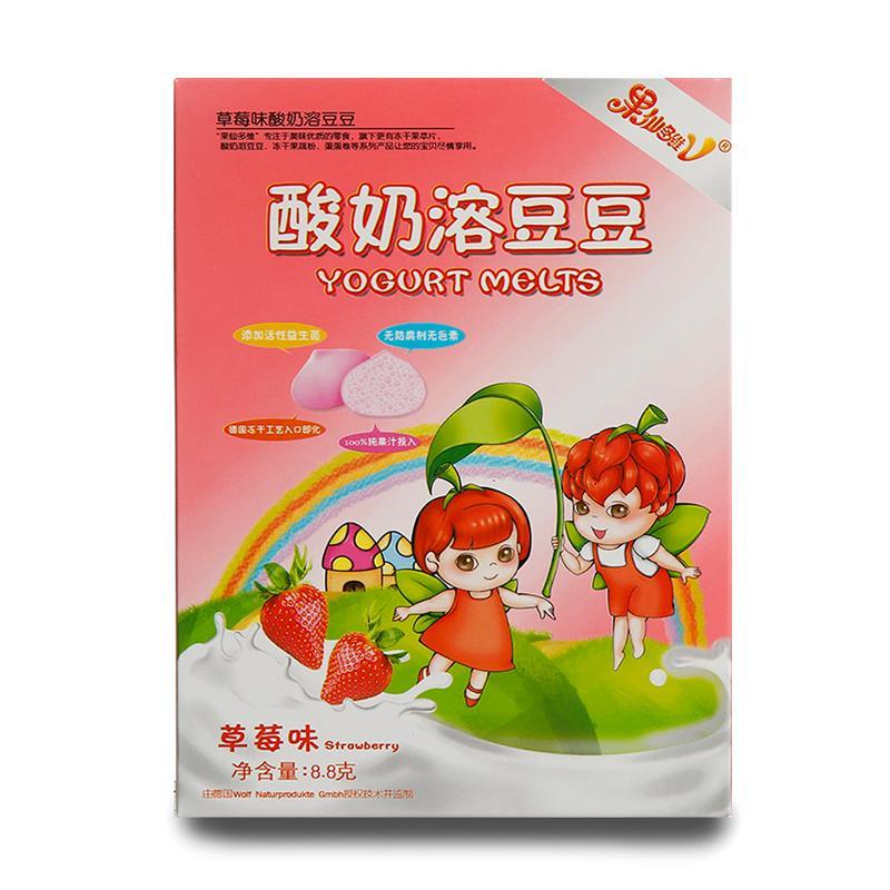 果仙多维V 酸奶溶豆豆草莓味 8.8g