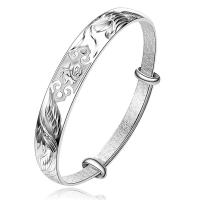 潮尚美 纯银手镯999足银复古银镯子 龙凤呈祥