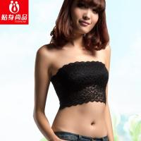 纤维女士抹胸裹胸 性感蕾丝<em>花边无肩带胸罩</em> P