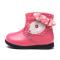 ABC童鞋 正品女童鞋 2014冬季新品儿童低帮加绒保暖宝宝皮靴 红色 20码/13.6cm
