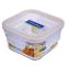 GLASSLOCK/三光云彩 钢化耐热玻璃单品保鲜盒 ORST 耐230℃烤箱用 440ml ORST-044（密封圈颜色随机发货）