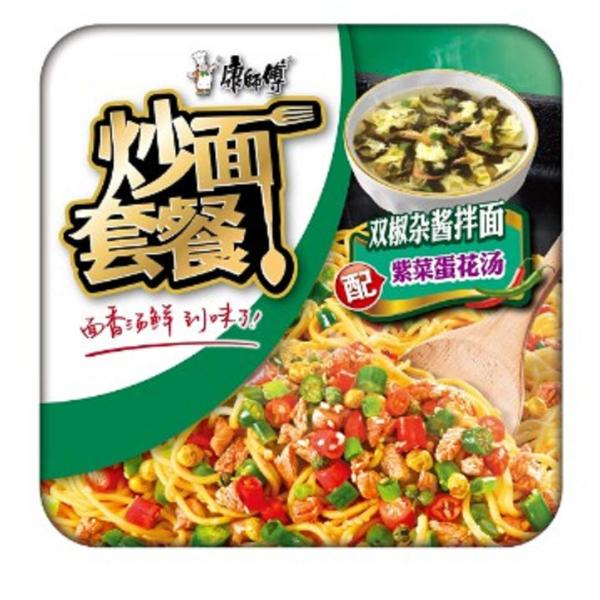 傅干拌面】康师傅炒面套餐双椒杂酱拌面139g