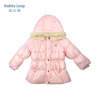 加比瑞 2014新款冬款女童棉衣外套中大童毛领