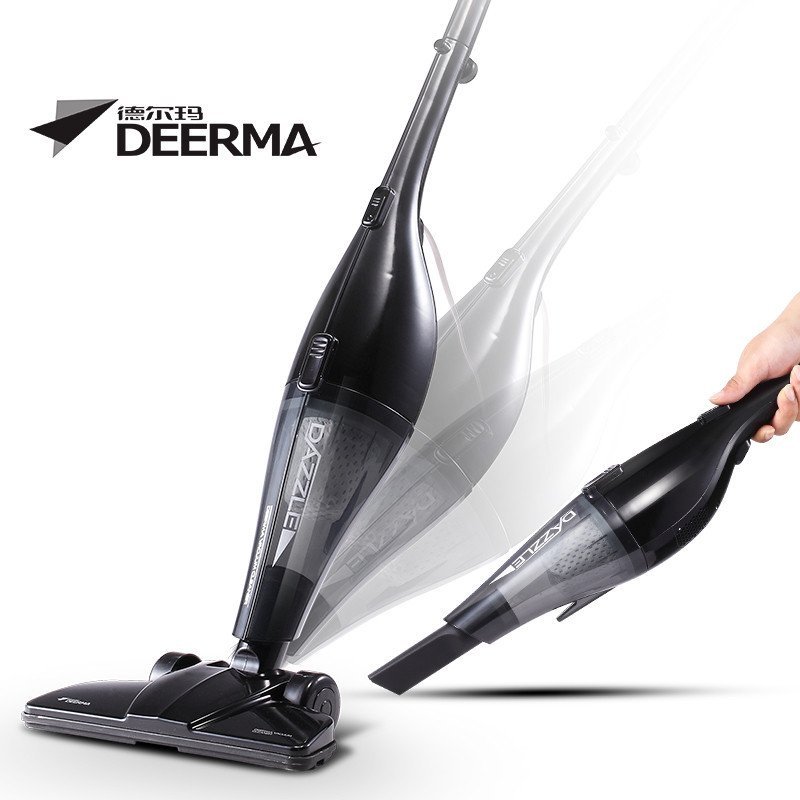 德尔玛（Deerma）DX117C 手持立式两用 家用吸尘器 （黑色）