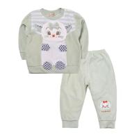 婴儿天鹅绒套装 宝宝外出服 婴儿春秋装 童装套