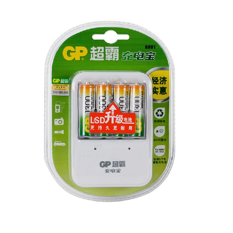 GP超霸充电宝含5号4节1300毫安 经济实惠装GPKB01GW130-2IL4