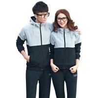 WOLFLAG春季新款情侣装休闲连帽运动套装男