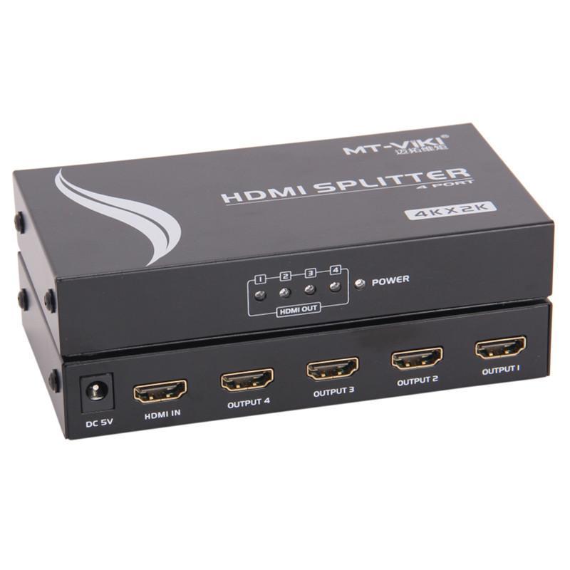 迈拓维矩MT-SP144 HDMI分配器 1进4出 3D 高清1.4版4K*2K