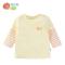 贝贝怡婴幼儿服饰男女宝宝拼接袖上衣 长袖纯棉T恤151S060 橙色 66cm