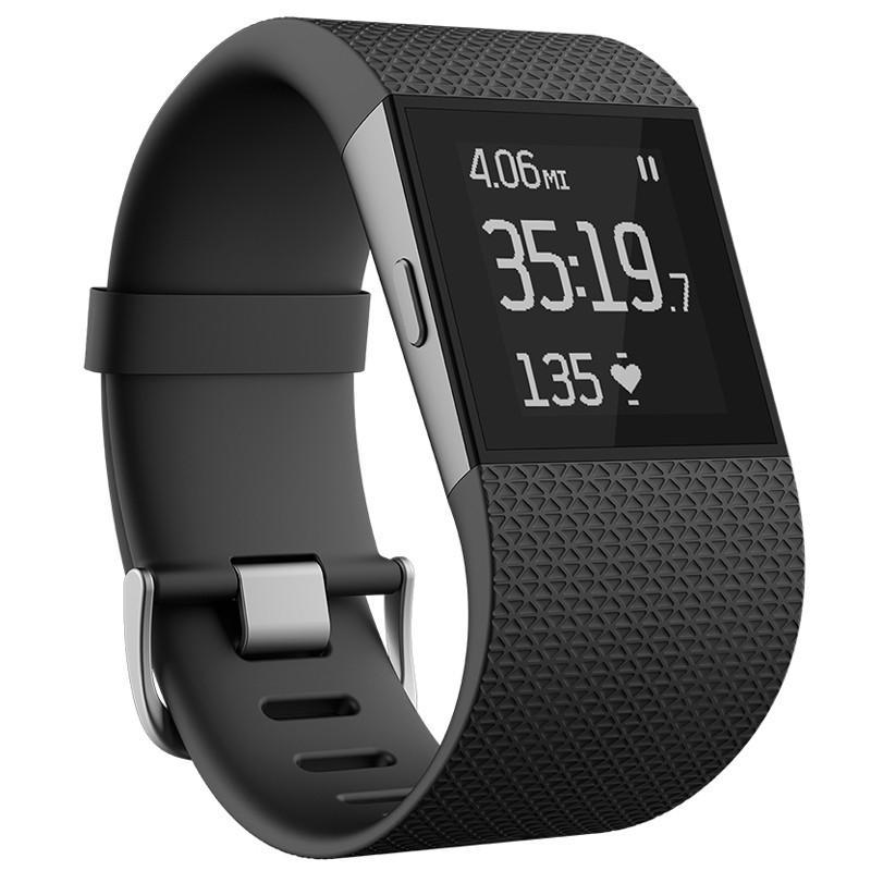 Fitbit Surge 智能心率手环手表 运动蓝牙监测 安卓防水GPS定位 黑色大号