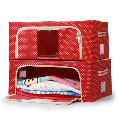 收纳博士 特大号牛津布可视有盖收纳箱44升x2个 49.9元包邮