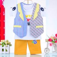 2015夏季新款0-<em>1岁男童</em>夏装男宝宝短袖<em>短裤</em>套