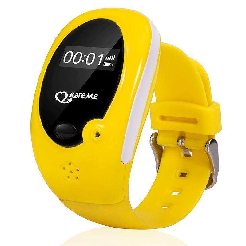 泰比特开咪2代PT02 儿童智能手表GPS卫星定位通话安全手表手机手环 黄色无卡