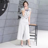 艾致倩 2015夏装新款欧美时尚女装细麻七分阔