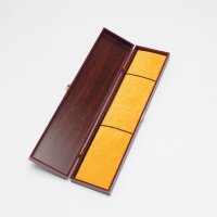 御品宣出品 高档木质笔盒(三只笔盒装)毛笔盒 