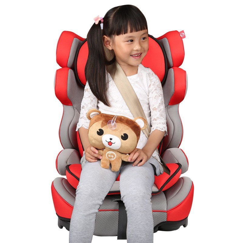 路途乐 路路熊 天使蓝 汽车座椅 安全座椅 儿童安全座椅 正向安装（儿童）适用 9KG-36KG 约9个月-12岁 红1