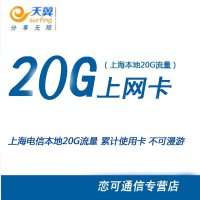 上海电信20g流量 3g无线上网资费卡 本地20g 