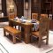 实木 餐桌椅组合 北欧原木 橡胶木家具 实木餐桌 1.5m一桌六椅【欧洲版】