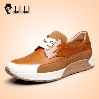 查理(CHALICHALI)男士户外休闲鞋真皮运动鞋