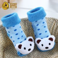 诺诺宝贝婴儿袜子纯棉冬宝宝袜子立体卡通防滑