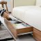 奥古拉 日式简约时尚多功能小户型沙发床 折叠沙发床 双人皮艺沙发床组合 客厅两用沙发 225PU PU皮-白色