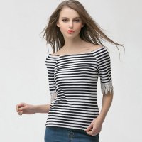 HMANH 条纹女装 女士T恤短袖 2015韩版夏装