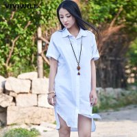 VIVIWILL 2015秋装新款韩版白色休闲连衣裙 文