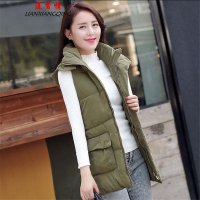 015冬季新款韩版时尚休闲修身羽绒<em>棉服马甲</em>女