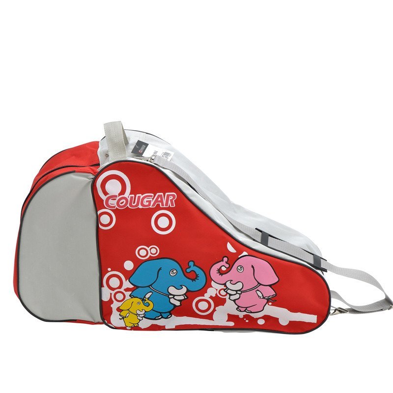 美洲狮（COUGAR）MD737儿童溜冰鞋轮滑包轮滑鞋单肩包背包 红色单肩包