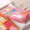 欧凯斯糖果色塑料8格内裤袜子分类抽屉整理盒 内衣桌面收纳盒 粉色透明色