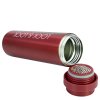 乐扣乐扣(LOCK&LOCK)LHC9016R(Red)水杯 便携情侣杯 茶隔马克保温保冷杯350ml 红色350ML