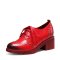 时代风时尚英伦休闲女鞋E55801 红色 36码