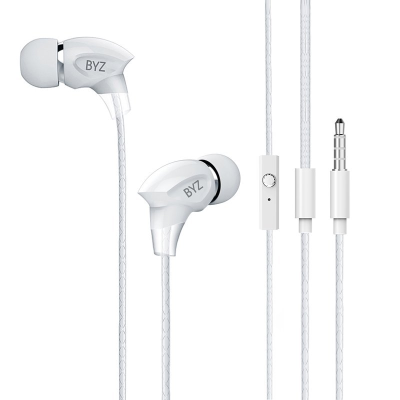 BYZ K29 白色 精密型陶瓷 线控入耳式耳机 重低音耳麦音乐耳塞