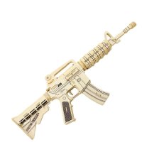 版若态3d立体M4突击步枪拼图木质拼装玩具益