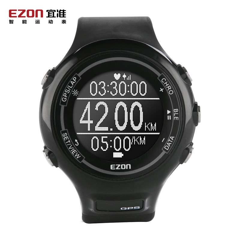 宜准(EZON)超薄智能GPS心率跑步表户外运动手表多功能防水男士电子表E1