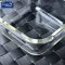 乐扣乐扣(Lock&Lock)格拉斯耐热玻璃 微波炉可直接加热使用玻璃保鲜盒便当盒 300ml方
