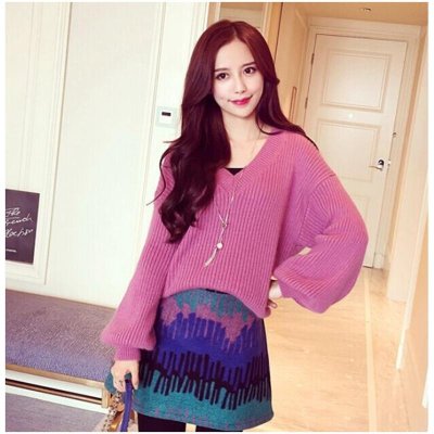 【珂莱堡蒂服装专卖店】秋冬新款韩版蝙蝠衫毛