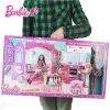 芭比CFB65芭比娃娃套装大礼盒女孩玩具礼物豪华闪亮度假屋带娃娃