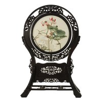 三景刺绣 双面绣苏绣成品 苏州手工真丝刺绣 外